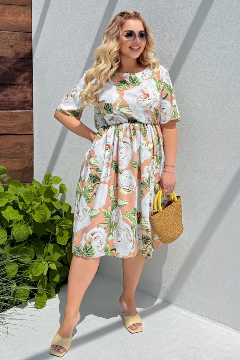 Красива сукня батал 58 60 розмір софт кишені в талії резинка