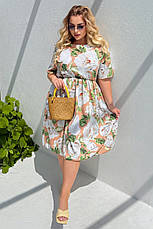 Красива сукня батал 58 60 розмір софт кишені в талії резинка, фото 4