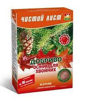 Чистый Лист Осеннее для Хвойных, 300 г подкормка и зимняя защита растений