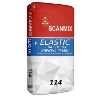 Клей для плитки та каменю Scanmix 114 ELASTIK (25 кг), фото 1