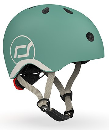 Шолом захисний дитячий Scoot and Ride сіро-зелений з ліхтариком 45-51см (SR-181206-FOREST)