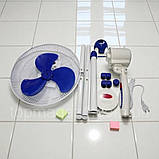 Вентилятор підлоговий з пультом Wimpex 100 Вт побутовий вентилятор 40 см з регулюванням нахилу повороту і висоти, фото 3