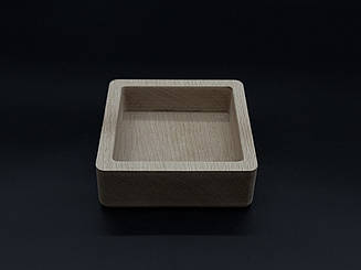 Дерев'яна форма для заливання свічки, кашпо. 11,5х11,5х4см (9,5х9,5х2.7см)