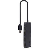 Концентратор Gembird USB-C 4 ports USB 2.0 black (UHB-CM-U2P