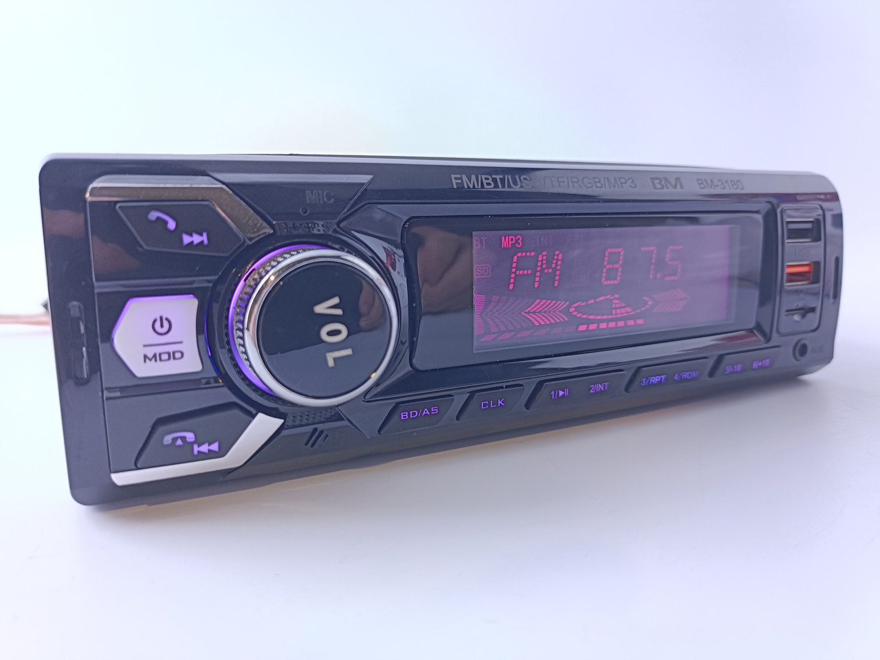 MP3-магнітола Boschmann BM-3180 з LED екраном для авто, фото 1