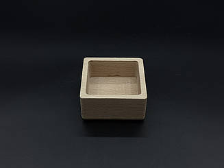 Дерев'яна форма для заливання свічки, кашпо. 7,5х7,5х4см (6,3х6,3х2.7см)