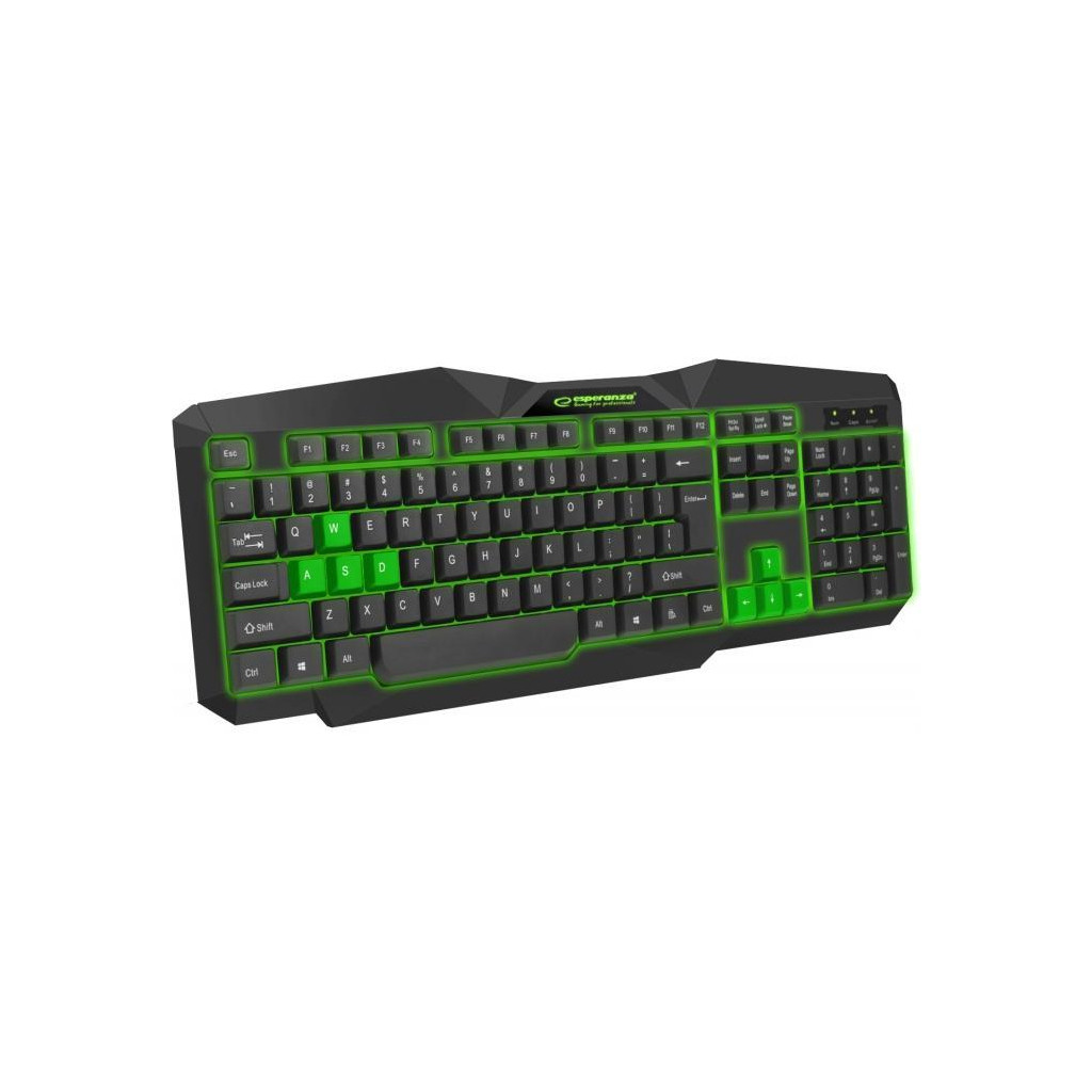 Клавіатура Esperanza EGK201 Green USB LED (EGK201GUA), фото 1