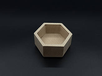 Дерев'яна форма для заливання свічки, кашпо. 7х8х4см (6х6,7х2.7см)