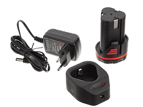 Дриль-шуруповерт акумуляторний 30Нм 12В 1.5А·год INTERTOOL (DT-0310) АКБ, ЗУ, фото 4