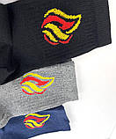 Шкарпетки з принтом "Вогонь" серії TREN темне асорті 23-25р. (12 пар!) (Демісезон/літні), фото 2