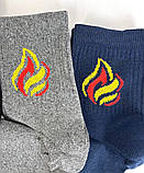 Шкарпетки з принтом "Вогонь" серії TREN темне асорті 23-25р. (12 пар!) (Демісезон/літні), фото 3