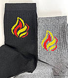 Шкарпетки з принтом "Вогонь" серії TREN темне асорті 23-25р. (12 пар!) (Демісезон/літні), фото 4