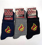Шкарпетки з принтом "Вогонь" серії TREN темне асорті 23-25р. (12 пар!) (Демісезон/літні), фото 5