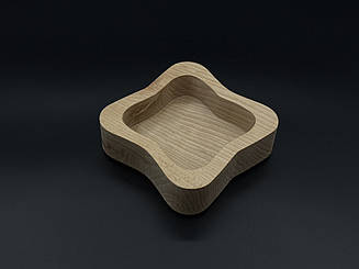 Дерев'яна форма для заливання свічки, кашпо. 12,5х12,5x4см (9х9х2.7см)