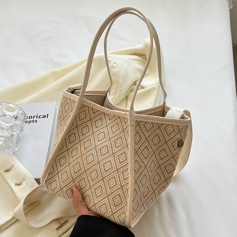 Жіноча тканинна сумка з візерунком “ромби”, фото 1