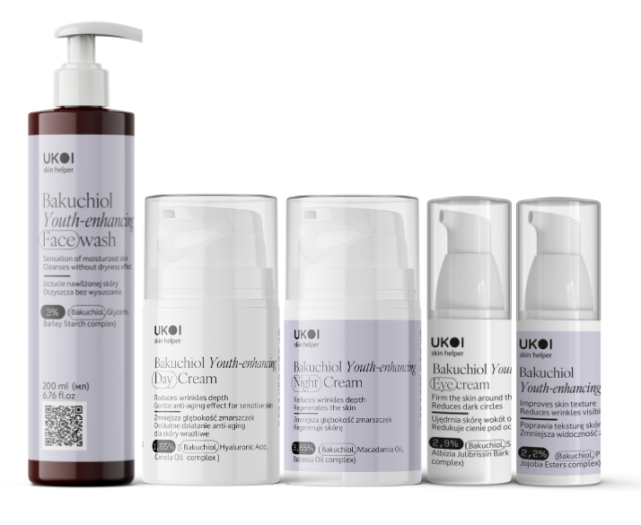 Набір по догляду за обличчям UKOI Bakuchiol l Youth-enhancing з бакучіолом, фото 1