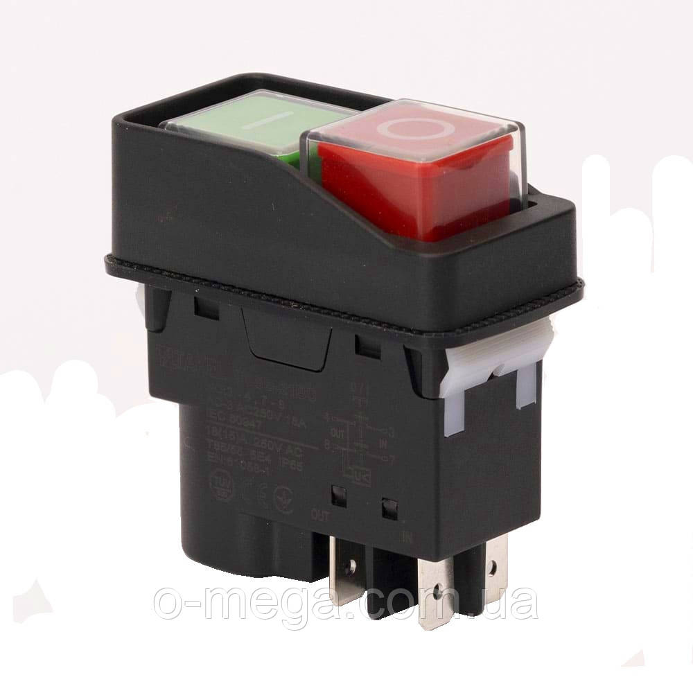 Кнопка ESSB-21BC (KLD28) магнітний пускач подвійна на 4 контакти, фото 1