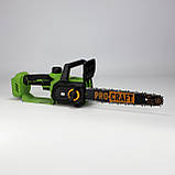 Акумуляторна пилка Procraft PKA34 (2 шини 25см і 30см, 20В) Без АКБ та ЗП. Безщіткова пилка Прокрафт PKA-34, фото 2