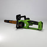 Акумуляторна пилка Procraft PKA34 (2 шини 25см і 30см, 20В) Без АКБ та ЗП. Безщіткова пилка Прокрафт PKA-34, фото 4