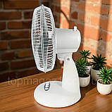 Компактний настільний вентилятор Grunhelm 40 Вт тихий вентилятор для будинку діаметр 300 мм із нахилом 15 кв.м., фото 2