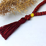 Чотки із шовкової нитки червоні на 30 вузлів, фото 2