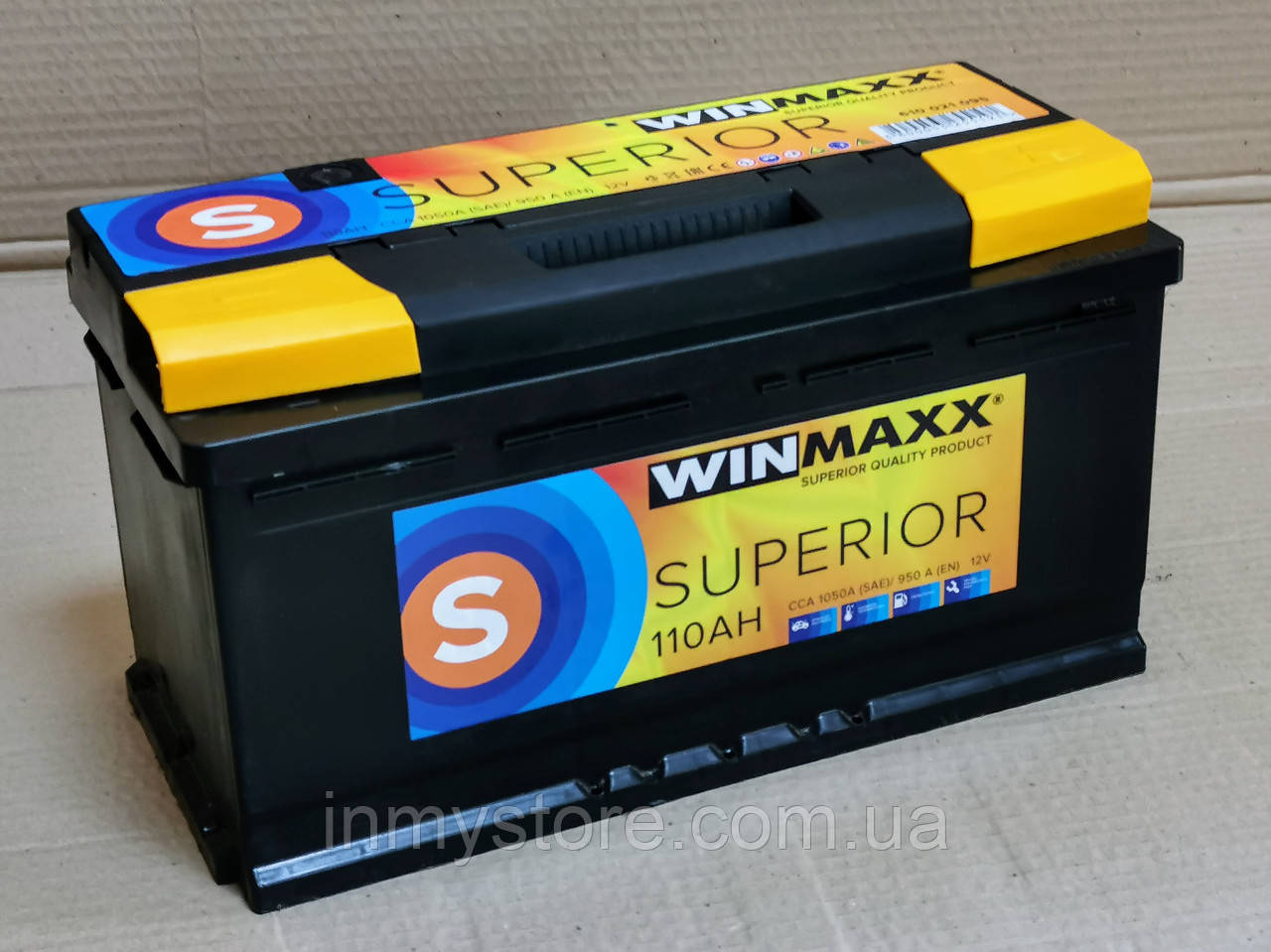 Акумулятор 6CT-110 WinMaxx Superior 110Ah-12V (353х175х190), (+ праворуч), EN950, фото 1