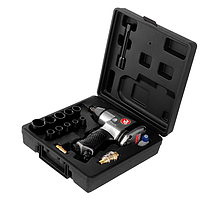 Гайковерт пневматичний з кейсом та набором головок 345Нм 1/2" INTERTOOL PT-1101, фото 5