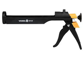 Пістолет для силікону пластиковий напіввідкритий L=245 мм VOREL 09120