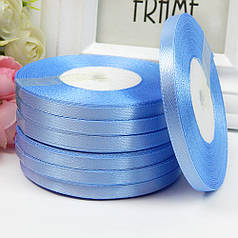 Атласна стрічка 0,6 см, №20 блакитний, рулон 33 м