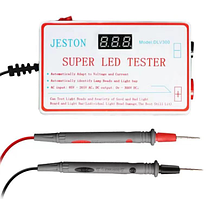 DLV300 – тестер світлодіодів та LED-підсвітки, прилад для перевірки LED планок, стрічок, окремих діодів, з дисплеєм та захистом