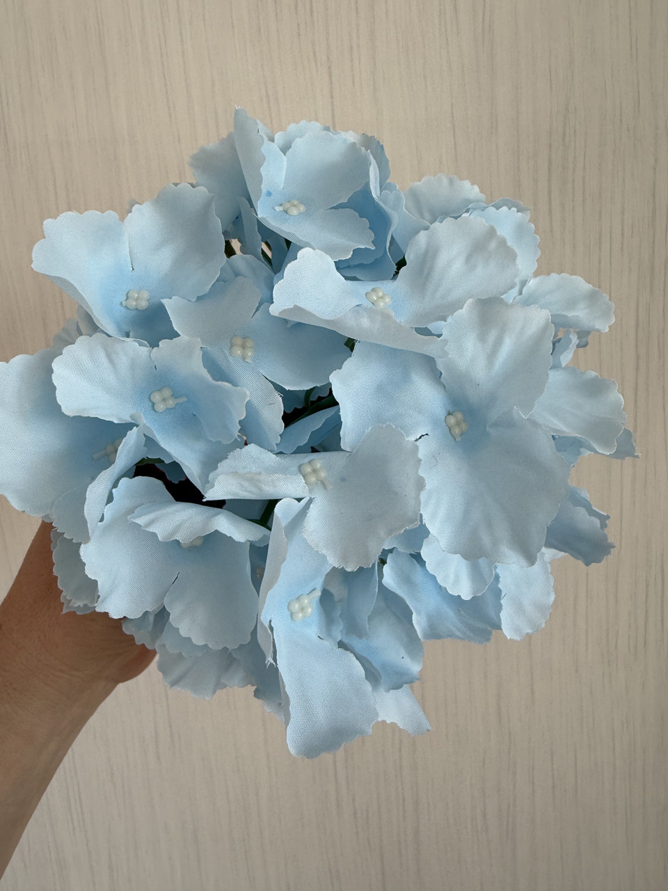 Штучна гортензія . Голівка штучної гортензії ( блакитна , 17 см ), фото 1