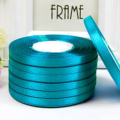 Атласна стрічка 0,6 см, №47 морська хвиля, рулон 33 м