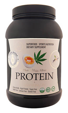 Конопляний органічний протеїн | яєчний білок (альбумін) Terra Biona з смаком ванілі 700г, фото 1