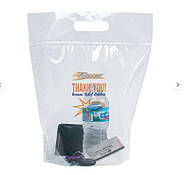 Матовий SLIDER пакет 28x35 см з ручкою Пакети поліетиленові із замком СЛАЙДЕР і логотипом, фото 2