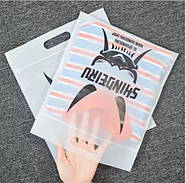 Матовий SLIDER пакет 28x35 см з ручкою Пакети поліетиленові із замком СЛАЙДЕР і логотипом, фото 4