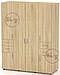 Шафа для гардеробу розпашна містка з шухлядами Шафа-20 Компаніт купити в Україні, фото 8