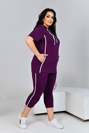 Стильний жіночий костюм, тканина "Трикотаж" розмір 64, фото 2