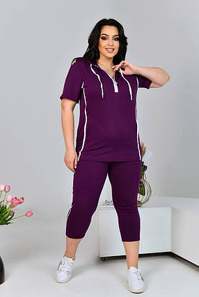 Стильний жіночий костюм, тканина "Трикотаж" розмір 64, фото 1