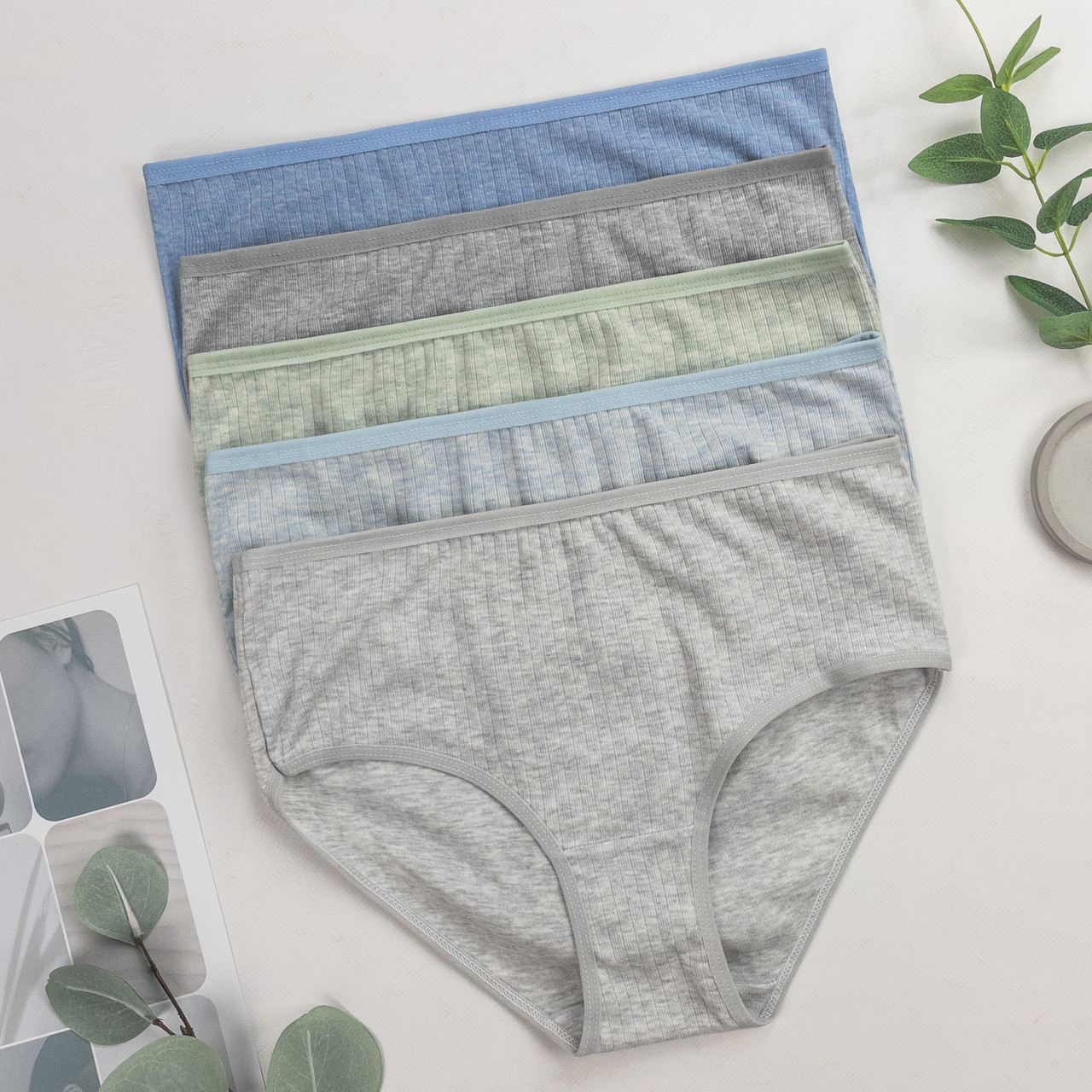 Труси жіночі сліпи в рубчик Nicoletta Туреччина батал 2XL, 3XL, 4XL | 5 шт.