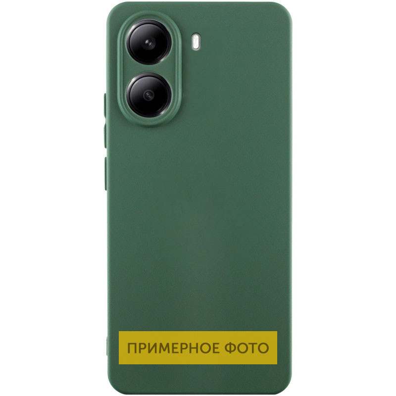 Чохол Silicone Cover Lakshmi Full Camera (AA) для Xiaomi 14T Pro | Мікрофібра Зелений / Dark green, фото 1