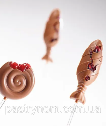 Форма для шоколаду Лолліпоп круглий Valrhona 1 шт, фото 2
