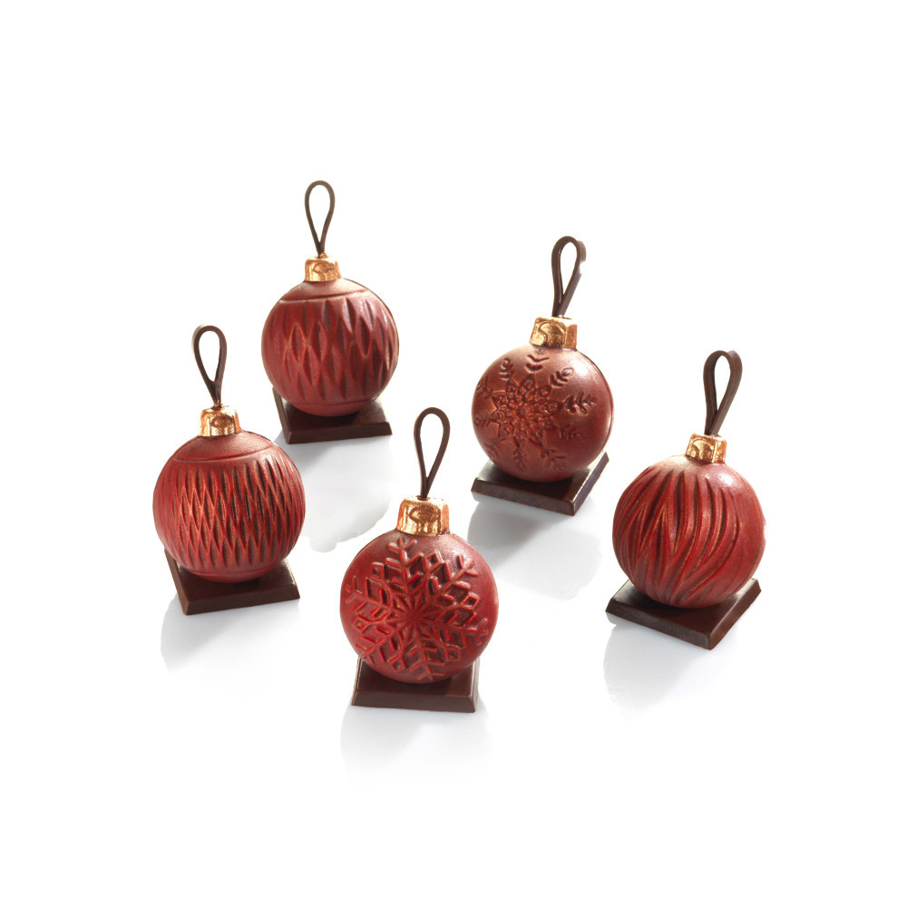 Форма Новорічні кульки 5,8Х5 см (комплект з 5 форм,10 частин)PCB 1 шт