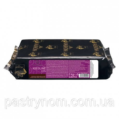 Шоколад чорний без цукру 65 % Valrhona 3 кг