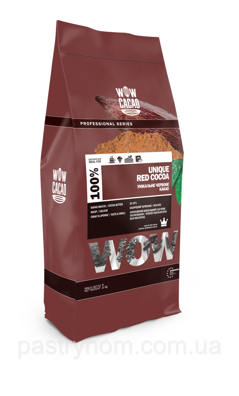 Какао-порошок алкалізований 22/24 "Unique Red" WOW CACAO 100% 1кг