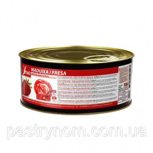 Паста з полуниці натуральна SOSA 1,5 кг