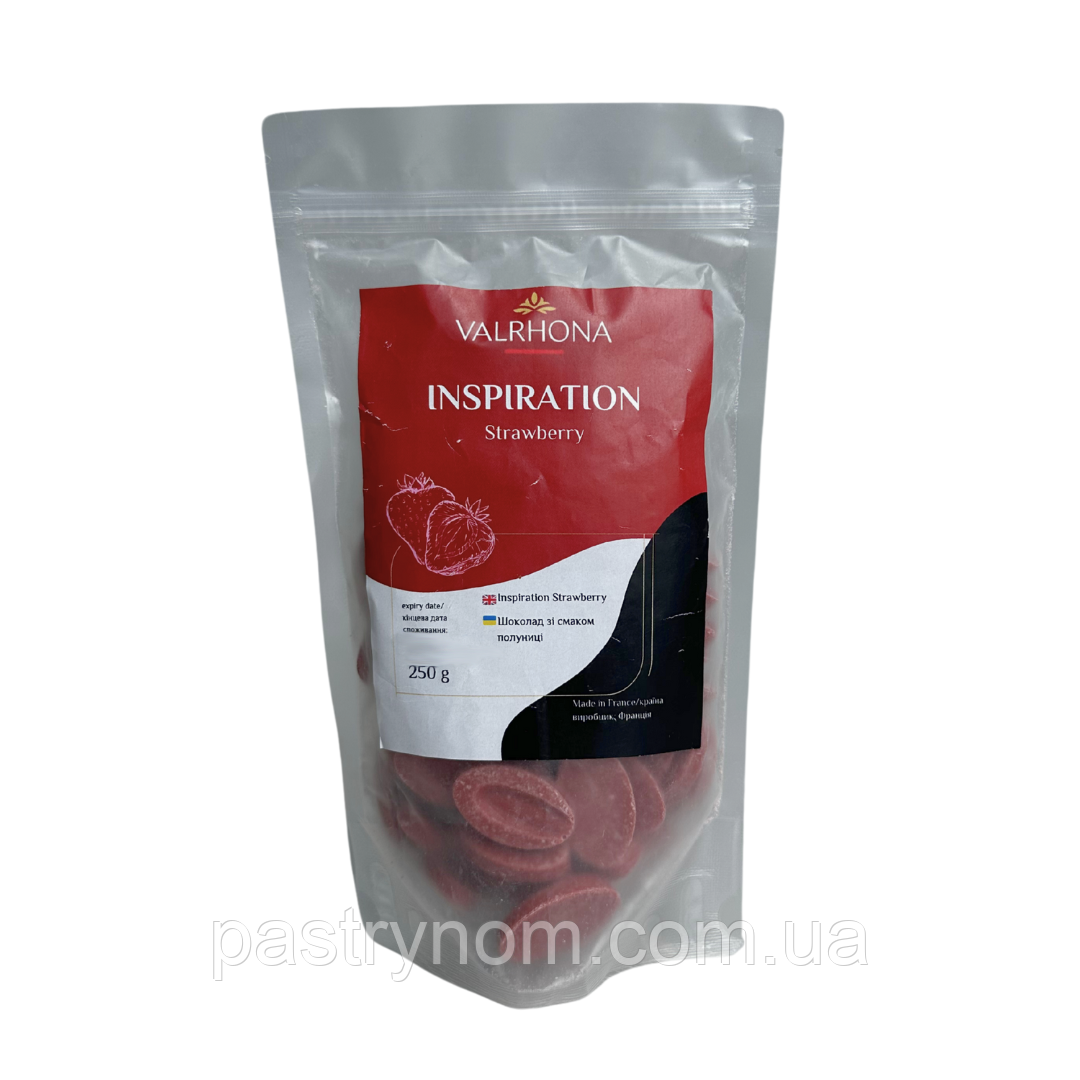 Шоколад зі смаком полуниці Inspiration Strawberry   0,25кг