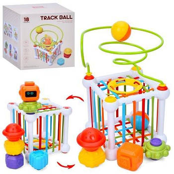 Гра куб 15см, грані-гумки, лабіринт, кульки 2шт YB11632 G-Rich