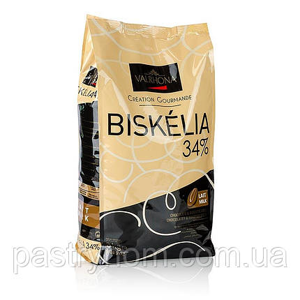 Шоколад молочний  Biskelia 34%, 3 кг, фото 1
