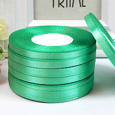Атласна стрічка 0,6 см, №54 м'ятний, рулон 33 м