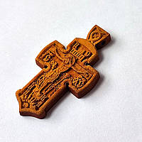 Хрест натільний з різьбленої груші # 118